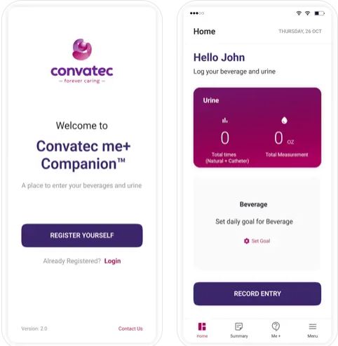 convatec me plus app screenshots