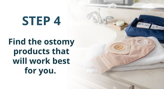 step 4 - Find the ostomy products that will work best for you.