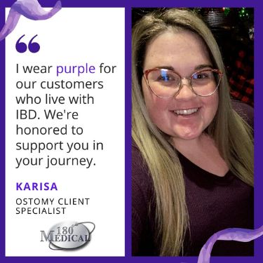 i wear purple to honor our customers with ibd - karisa