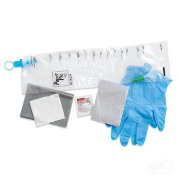 10096140 Rusch PocketPac Closed System Catheter Kit with Gloves, Wipes, and Insertion Supplies