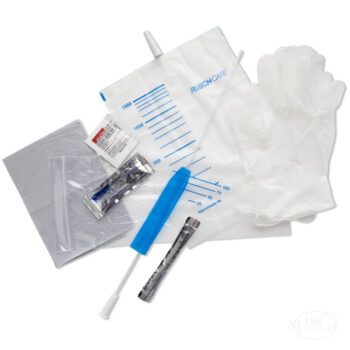 221400120 Rusch FloCath Quick Hydrophilic Catheter Kit with no touch sleeve and insertion supplies