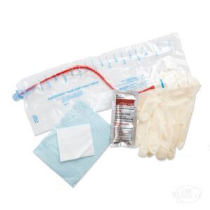 Rusch MMG RLA1423R Red Rubber Closed System Catheter Kit with Insertion Supplies