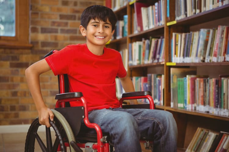 child in wheelchair