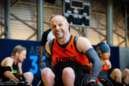 steve - 180 medical patient advocate playing wheelchair rugby