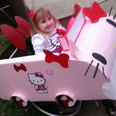 diy hello kitty wheelchair halloween costume