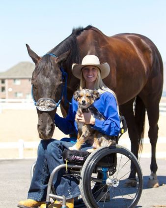 amberley with her horse and her dog