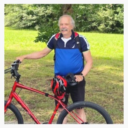 stephen and his bike