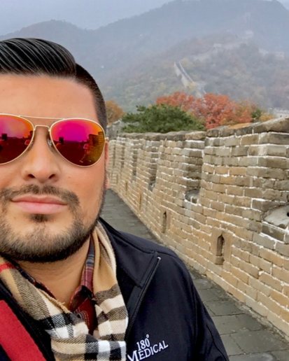 Frank at the great wall of china