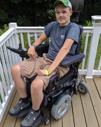 mason in power wheelchair