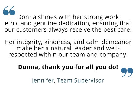 jennifer team supervisor quote about donna